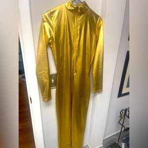 Gold body suit